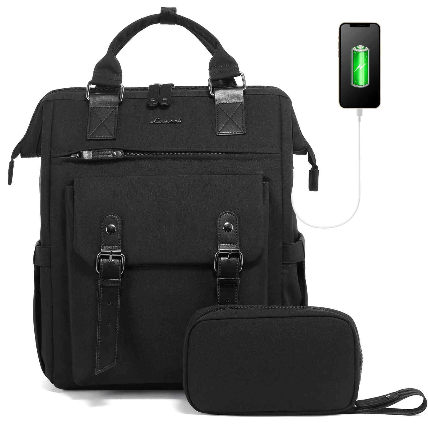 Lona vLaptop Backpack with Pouch