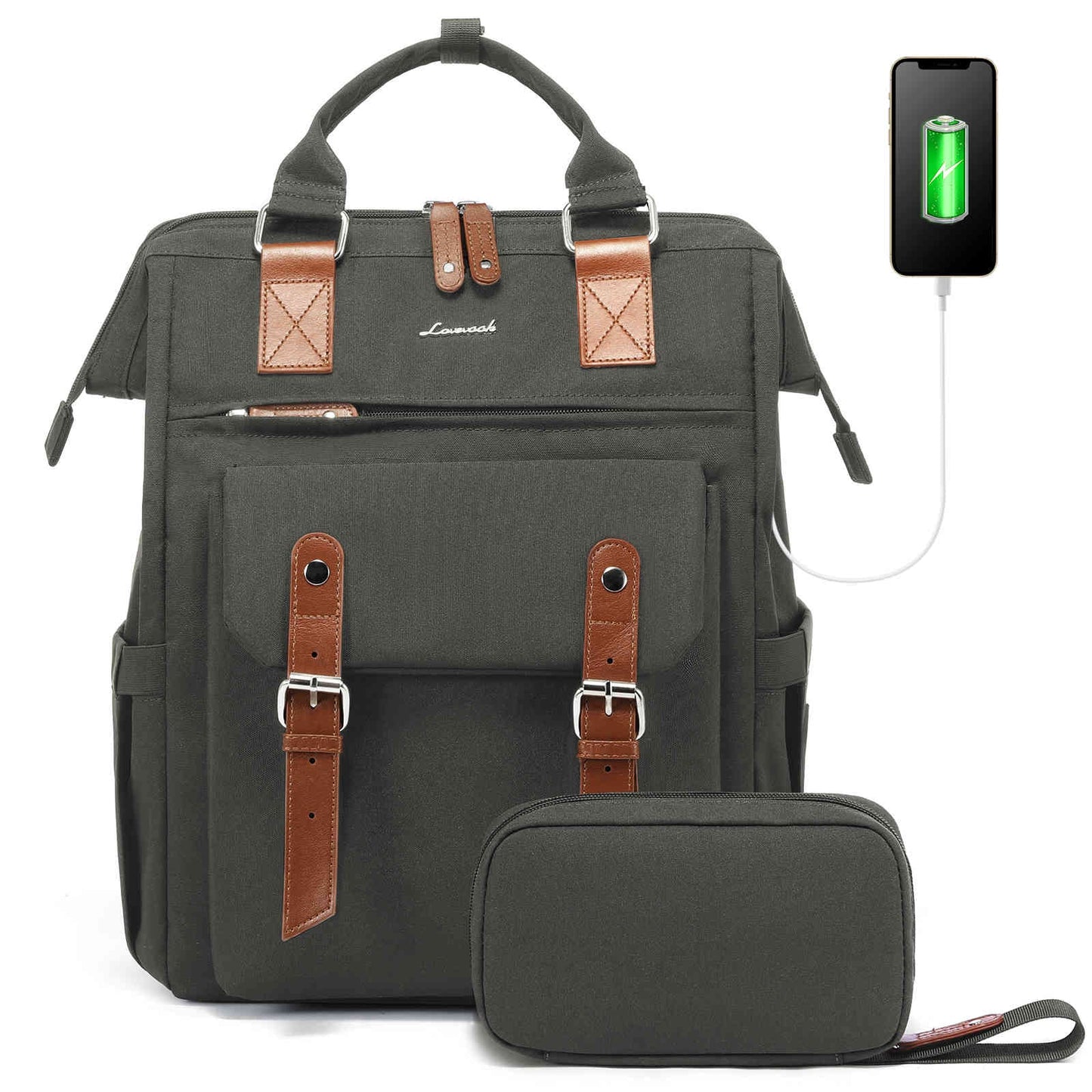 Lona vLaptop Backpack with Pouch