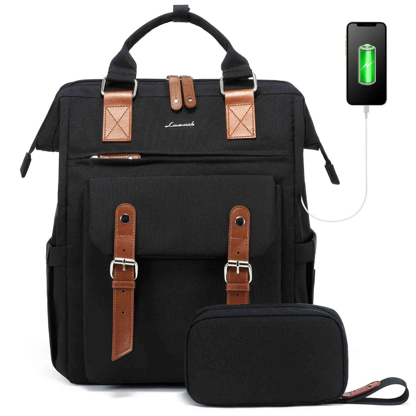 Lona vLaptop Backpack with Pouch