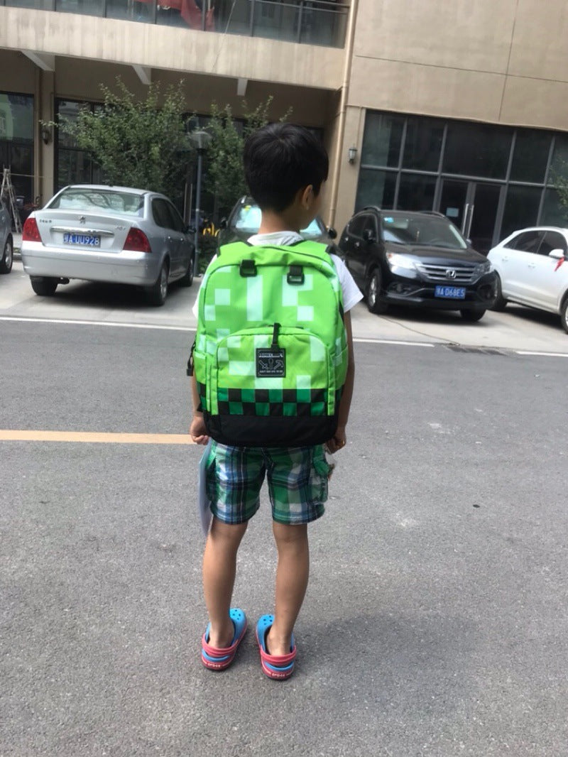 Minecraft 3D Diamond Shape School Backpack