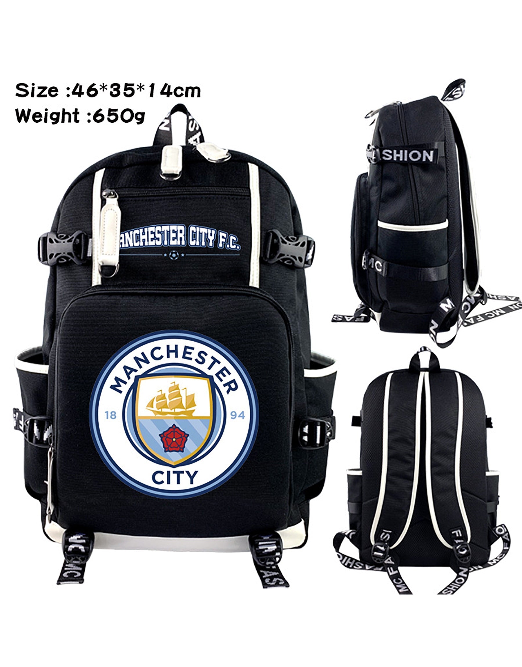 Manchester City Kids Students School Backpack