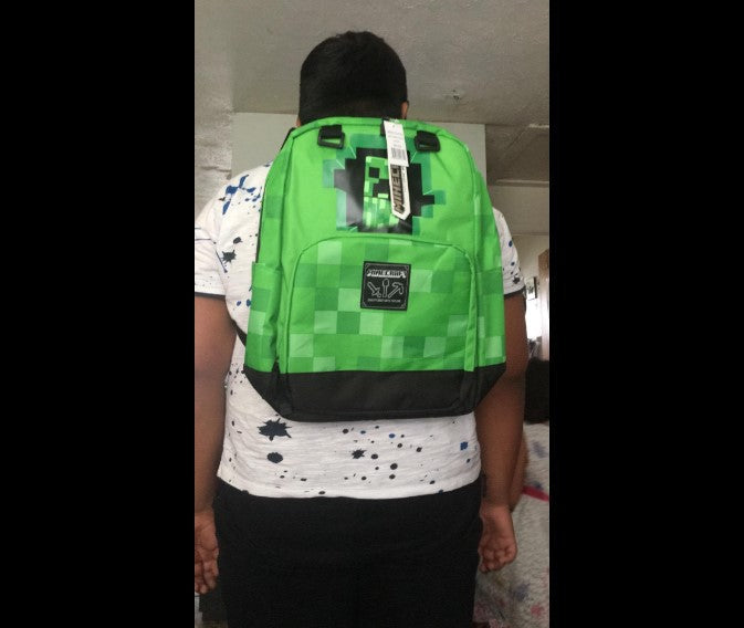 Minecraft 3D Diamond Shape School Backpack