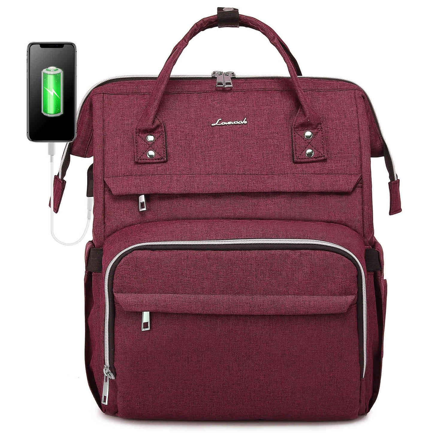 Stylish Backpack with USB Charging Port