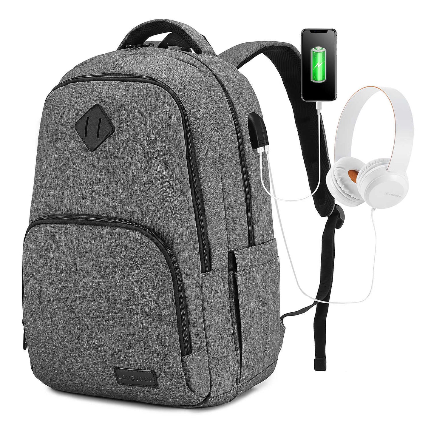 Versatile Laptop Backpack with USB Charging Port