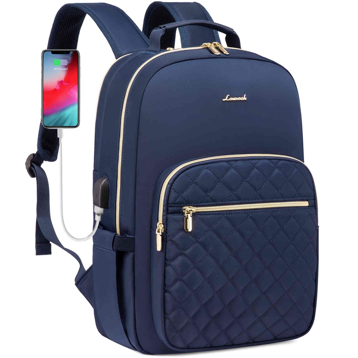 Women's Quilted Laptop Backpack (15.6 inch)