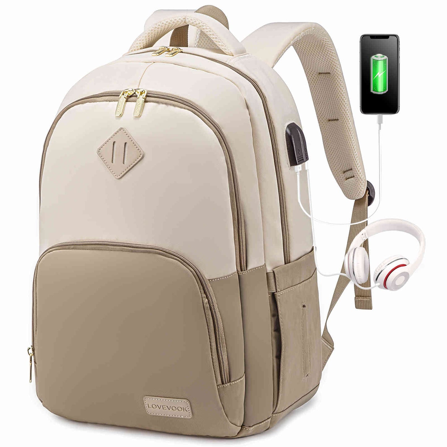 Versatile Laptop Backpack with USB Charging Port