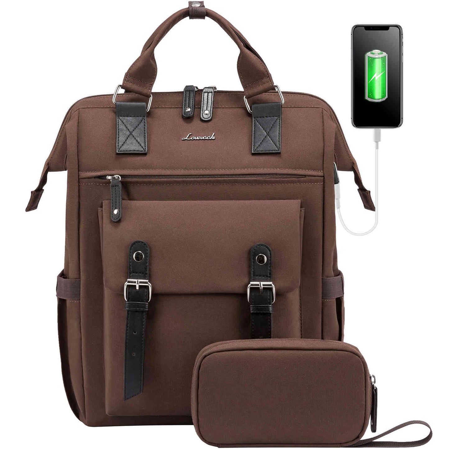 Lona vLaptop Backpack with Pouch