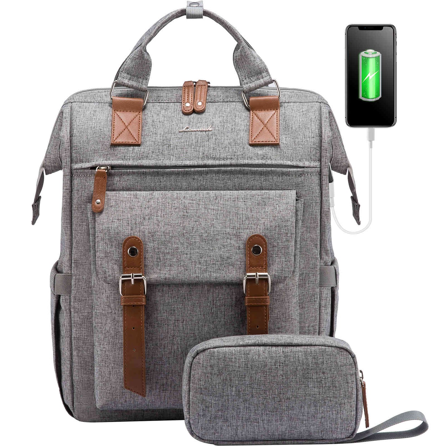 Lona vLaptop Backpack with Pouch