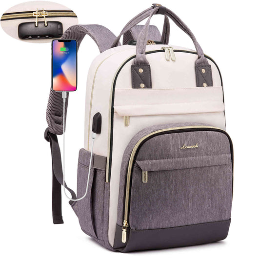 Water-Resistant Laptop Backpack with USB Charging - Molebelle (15.6" & 17")