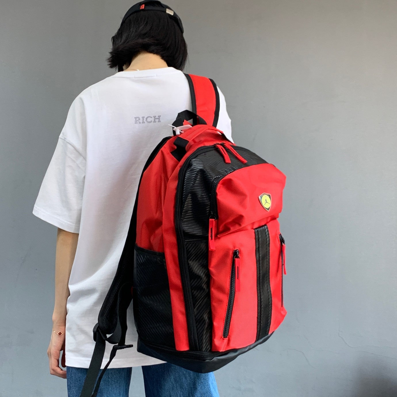 Moto Red Backpack