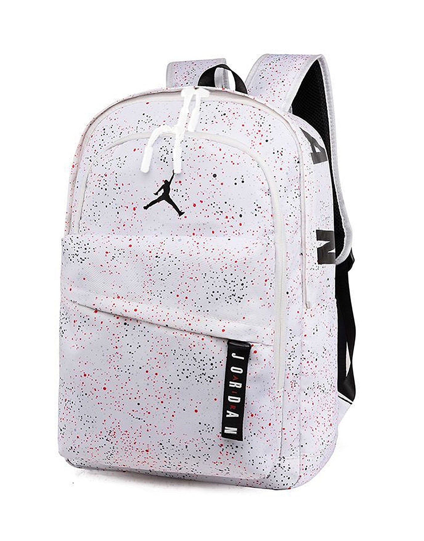 Nike Air Jordan Athletic Zipper Opening Adjustable Strap Schoolbag Backpack