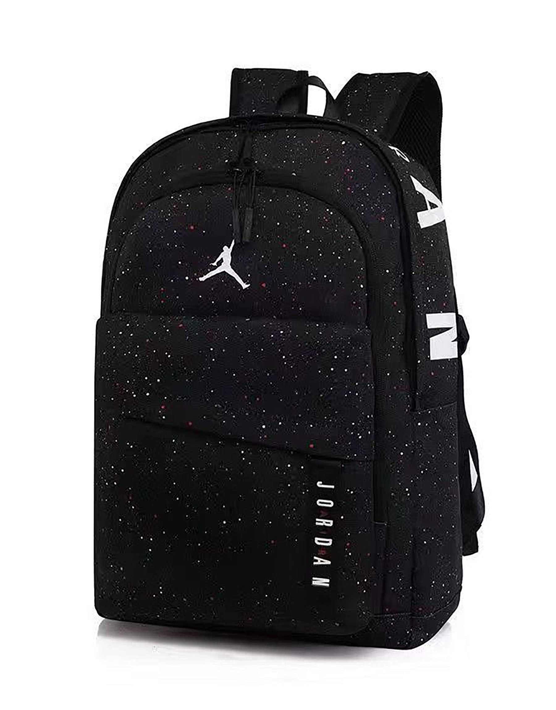 Nike Air Jordan Athletic Zipper Opening Adjustable Strap Schoolbag Backpack